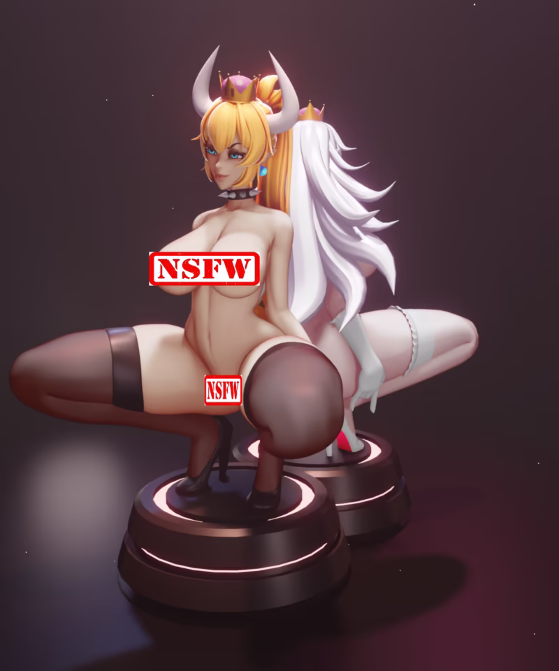 Bowsette and Boosette 3D Model - Rushzilla STL Files for 3D Printing - Image 5