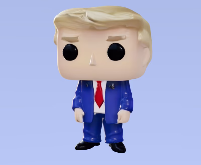 Funko Trump 3D Model - Funko Chibi Donald John Trump STL File
