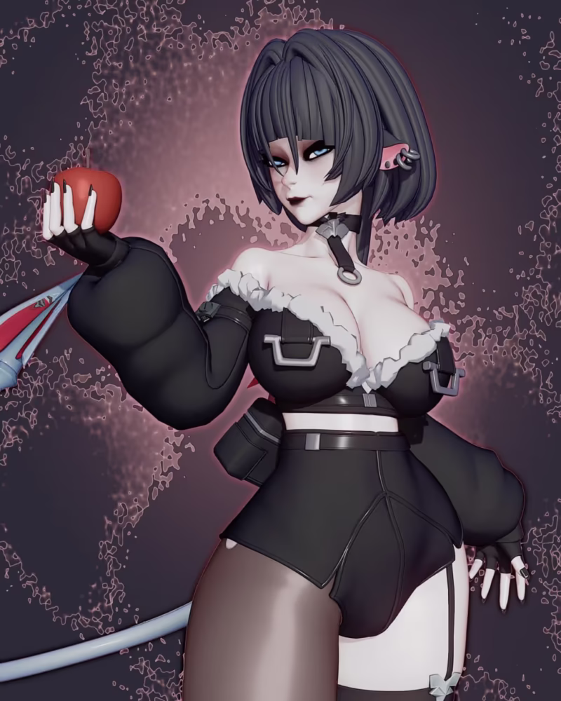 Goth Jane Doe 3D Model - Rushzilla STL Files for 3D Printing