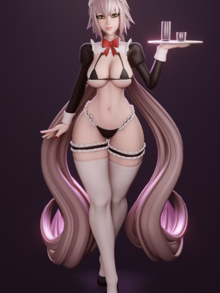 Maid Jeanne 3D Model - Rushzilla STL Files for 3D Printing