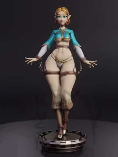 Princess Zelda 3D Model - Rushzilla STL Files for 3D Printing