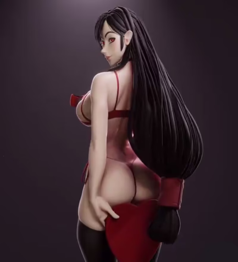 Tifa Lockhart Valentines 3D Model - Rushzilla STL Files for 3D Printing - Image 2